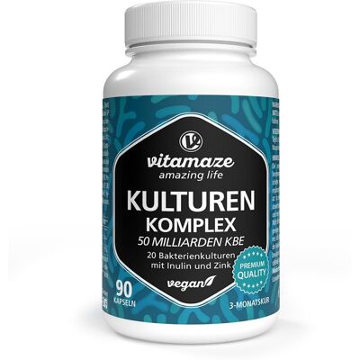 Kulturen Komplex 20 Darmbakterien 50 Mrd KBE Vegane Kapseln Kulturen Komplex 20 Darmbakterien 50 Mrd KBE Vegane Kapseln
