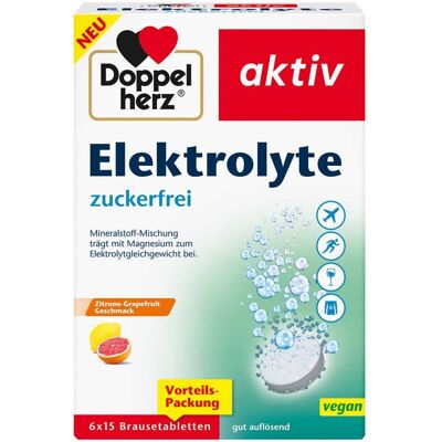DOPPELHERZ Elektrolyte zuckerfrei Brausetabletten - Elektrolyte Ergänzung DOPPELHERZ Elektrolyte zuckerfrei Brausetabletten - Elektrolyte Ergänzung