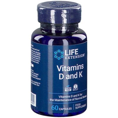 Life Extension Vitamine D & K - Unterstützt Knochen- und Gefäßgesundheit Life Extension Vitamine D & K - Unterstützt Knochen- und Gefäßgesundheit