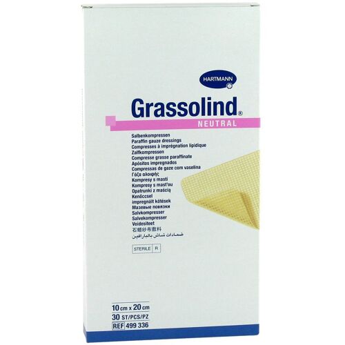 Grassolind Salbenkompressen 10x20 cm steril