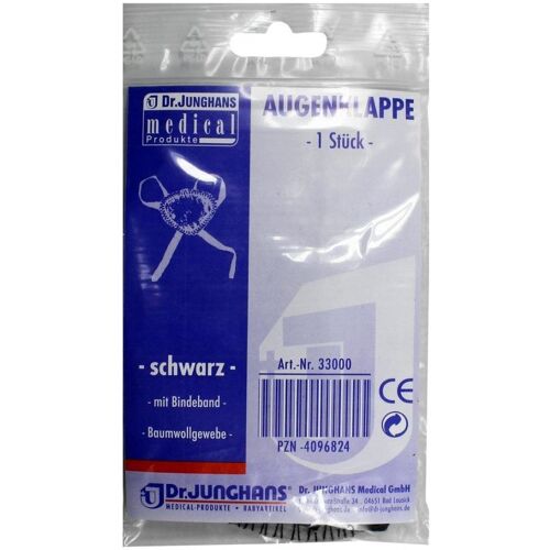 Augenklappe mit Bindeband schwarz 33000