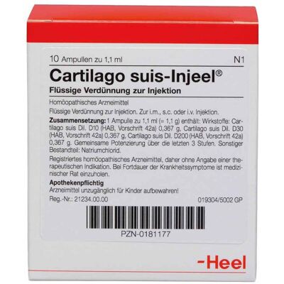 Heel Cartilago suis Injeel Ampullen - Medikament Heel Cartilago suis Injeel Ampullen - Medikament