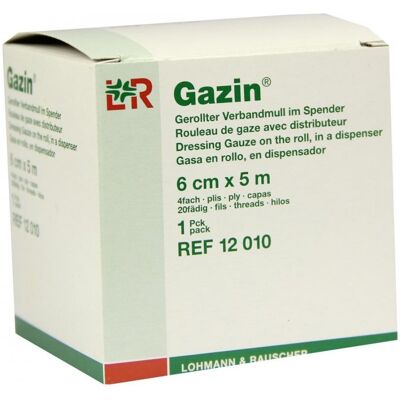 Lohmann & Rauscher GAZIN Verbandmull - 6x5m Steriler Roll 4er-Pack Lohmann & Rauscher GAZIN Verbandmull - 6x5m Steriler Roll 4er-Pack