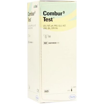 Roche Diagnostics Combur 9 Teststreifen - Urintest - 50 St Roche Diagnostics Combur 9 Teststreifen - Urintest - 50 St