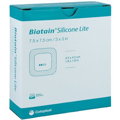 Coloplast GmbH Biatain Silicone Lite Schaumverband 7,5x7,5 cm 10 St Coloplast GmbH Biatain Silicone Lite Schaumverband 7,5x7,5 cm 10 St