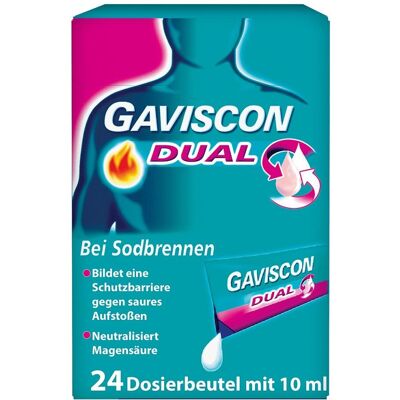 Reckitt Benckiser GAVISCON Dual 500mg/213mg/325mg Suspension - Sodbrennen Reckitt Benckiser GAVISCON Dual 500mg/213mg/325mg Suspension - Sodbrennen