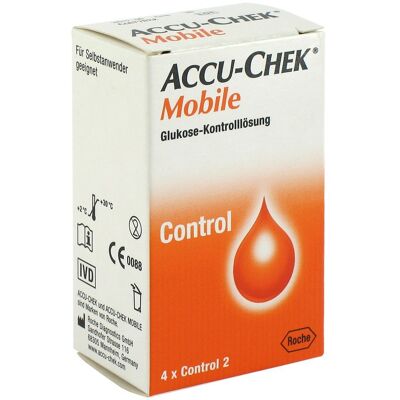 Roche Diabetes Care ACCU CHEK Mobile Kontrolllösung - 4 Tests Roche Diabetes Care ACCU CHEK Mobile Kontrolllösung - 4 Tests