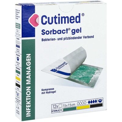 Cutimed Sorbact Gel Kompressen 7,5x7,5 cm Cutimed Sorbact Gel Kompressen 7,5x7,5 cm