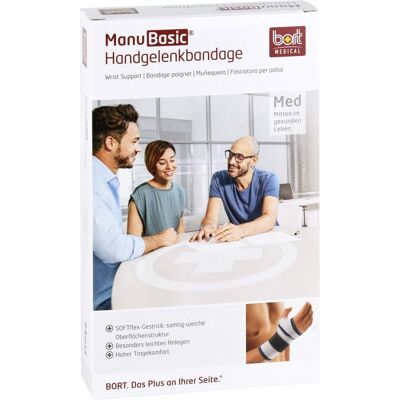 Bort Manubasic Bandage links medium silber Bort Manubasic Bandage links medium silber