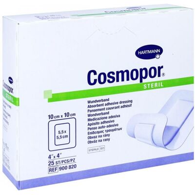 Hartmann Usa Inc Cosmopor 4 X 4 Zoll Klebeverband - Quadrat Weiß Steril Hartmann Usa Inc Cosmopor 4 X 4 Zoll Klebeverband - Quadrat Weiß Steril
