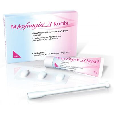 Mykofungin 3 Kombi 200 mg Vaginaltab.+10 mg/g Cre. Mykofungin 3 Kombi 200 mg Vaginaltab.+10 mg/g Cre.