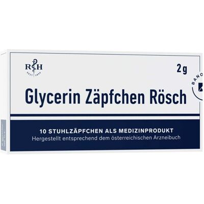 Rösch - Glycerin Zäpfchen - 2 g - 10 St - Suppositories Rösch - Glycerin Zäpfchen - 2 g - 10 St - Suppositories