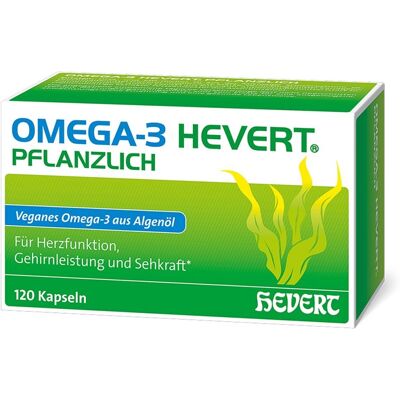 Hevert Omega-3 Vegan - Mikroalgenöl - 120 Kapseln Hevert Omega-3 Vegan - Mikroalgenöl - 120 Kapseln