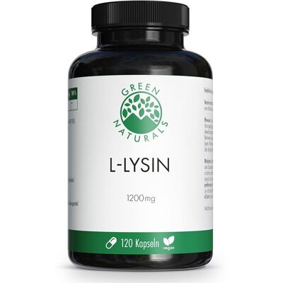 GREEN NATURALS L-Lysin 1200mg hochdosiert Kapseln vegan GREEN NATURALS L-Lysin 1200mg hochdosiert Kapseln vegan