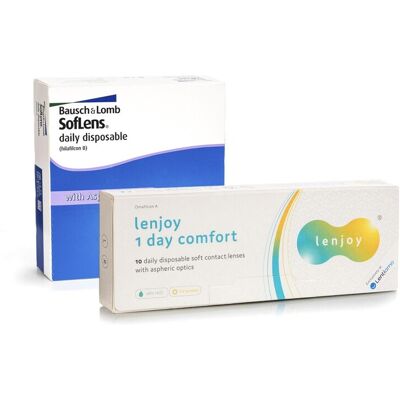 SofLens Daily Disposable (90 Linsen) + Lenjoy 1 Day Comfort (10 Linsen) SofLens Daily Disposable (90 Linsen) + Lenjoy 1 Day Comfort (10 Linsen)