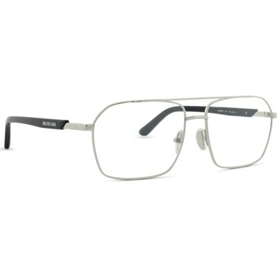 Balenciaga Silber & Schwarz Rechteckige Brille - 001 - Unisex Balenciaga Silber & Schwarz Rechteckige Brille - 001 - Unisex