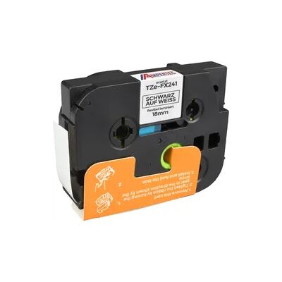 Ampertec P-Touch Band kompatibel zu TZe-FX241 schwarz auf weiß 18mm / 8m flexibel laminiert Ampertec P-Touch Band kompatibel zu TZe-FX241 schwarz auf weiß 18mm / 8m flexibel laminiert