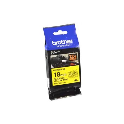 Brother P-Touch Band TZe-FX641 schwarz auf gelb 18mm / 8m flexibel laminiert Brother P-Touch Band TZe-FX641 schwarz auf gelb 18mm / 8m flexibel laminiert