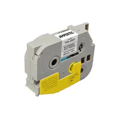 Ampertec P-Touch Band kompatibel zu TZe-S241 schwarz auf weiß 18mm / 8m laminiert extra Ampertec P-Touch Band kompatibel zu TZe-S241 schwarz auf weiß 18mm / 8m laminiert extra
