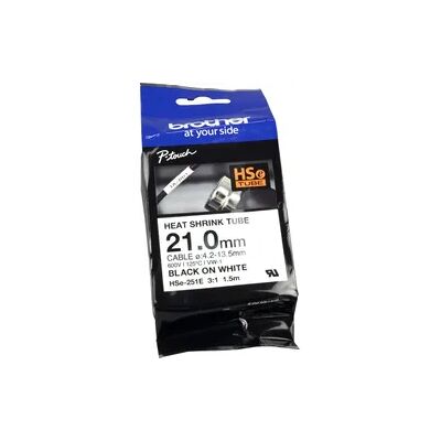 Brother P-Touch Schrumpfschlauch HSe-251E schwarz auf weiß 21mm x 1,5m Brother P-Touch Schrumpfschlauch HSe-251E schwarz auf weiß 21mm x 1,5m