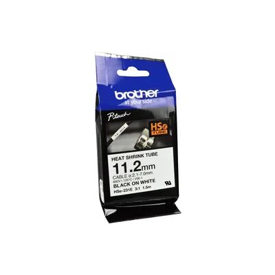 Brother P-Touch Schrumpfschlauch HSe-231E schwarz auf weiß 11,2mm x 1,5m Brother P-Touch Schrumpfschlauch HSe-231E schwarz auf weiß 11,2mm x 1,5m