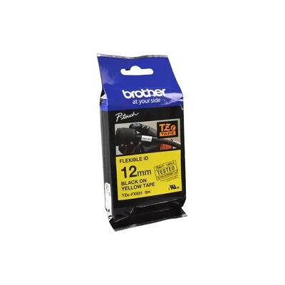 Brother P-Touch Band TZe-FX631 schwarz auf gelb 12mm x 8m flexibel laminiert Brother P-Touch Band TZe-FX631 schwarz auf gelb 12mm x 8m flexibel laminiert