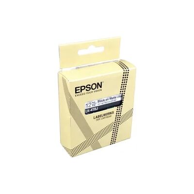Epson Schriftband LK-4TBJ schwarz auf matt transparent 12mm x 9m Epson Schriftband LK-4TBJ schwarz auf matt transparent 12mm x 9m