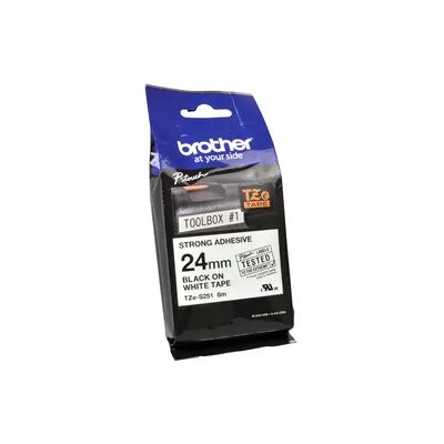 Brother P-Touch Band TZe-S251 schwarz auf weiß 24mm / 8m laminiert extra stark Brother P-Touch Band TZe-S251 schwarz auf weiß 24mm / 8m laminiert extra stark