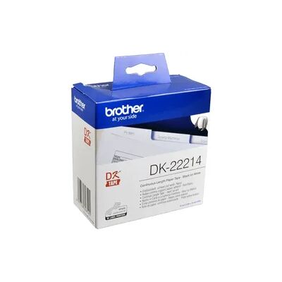 Brother PT Etiketten DK22214 weiss 12mm x 30,48m Rolle Brother PT Etiketten DK22214 weiss 12mm x 30,48m Rolle