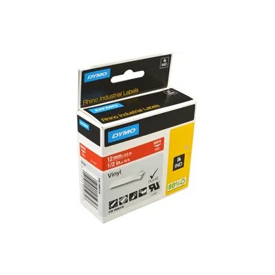 Dymo Label Band IND 1805416 weiß auf rot 12mm x 5,5m Vinyl Dymo Label Band IND 1805416 weiß auf rot 12mm x 5,5m Vinyl