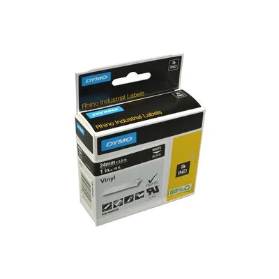 Dymo Label Band IND 1805432 weiß auf schwarz 24mm x 5,5m Vinyl Dymo Label Band IND 1805432 weiß auf schwarz 24mm x 5,5m Vinyl