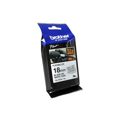 Brother P-Touch Band TZe-FX241 schwarz auf weiß 18mm / 8m flexibel laminiert Brother P-Touch Band TZe-FX241 schwarz auf weiß 18mm / 8m flexibel laminiert