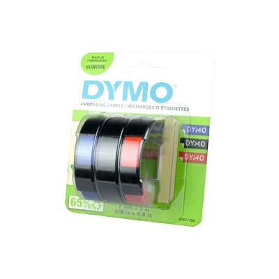 Dymo Junior/Omega Plastik-Prägeband S0847750, 9mm x 3m schwarz/blau/rot, 3er Pack Dymo Junior/Omega Plastik-Prägeband S0847750, 9mm x 3m schwarz/blau/rot, 3er Pack