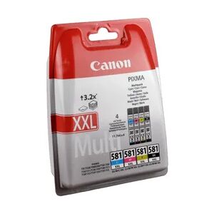 4 Canon Tinten 1998C007 CLI-581XXL Multipack KCMY 4 Canon Tinten 1998C007 CLI-581XXL Multipack KCMY