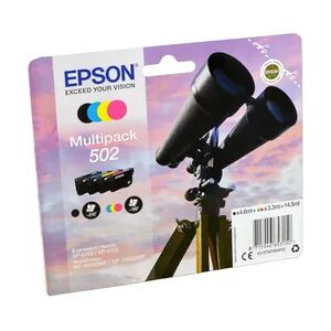 4 Epson Tinten C13T02V640 Multipack KCMY 502 4 Epson Tinten C13T02V640 Multipack KCMY 502