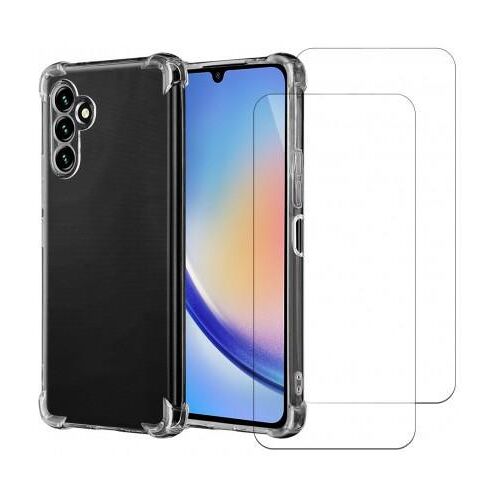 Hülle Galaxy A34 und 2 schutzfolien - TPU - Transparent