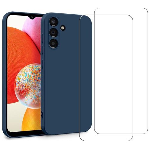 Hülle Galaxy A14 und 2 schutzfolien - Silikon - Blau
