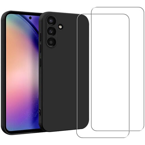 Hülle Galaxy A54 und 2 schutzfolien - Silikon - Schwarz