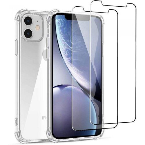 Hülle iPhone 11 und 2 schutzfolien - TPU - Transparent
