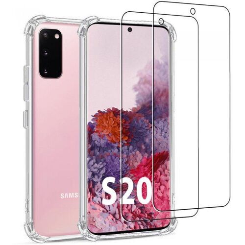 Hülle Galaxy S20 und schutzfolie - Silikon - Transparent