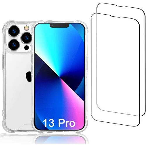 Hülle iPhone 13 Pro und 2 schutzfolien - Recycelter Kunststoff - Transparent
