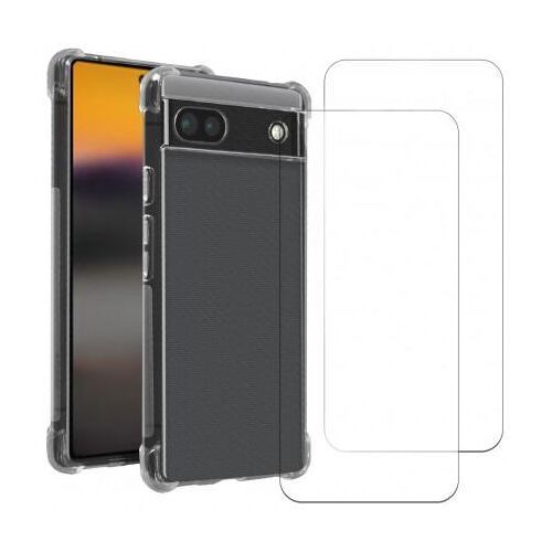 Hülle Google Pixel 6a und 2 schutzfolien - TPU - Transparent