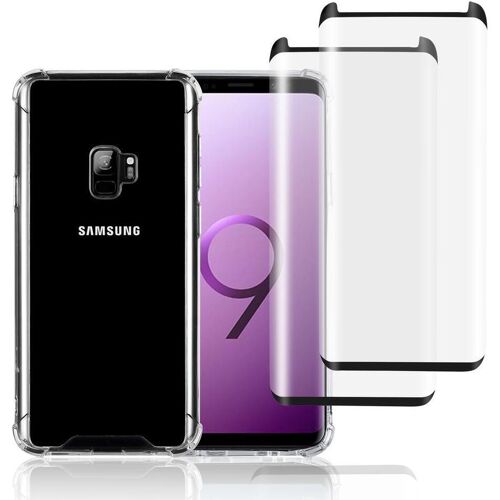 Hülle Galaxy S9 und 2 schutzfolien - Recycelter Kunststoff - Transparent