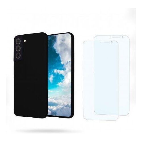 Hülle Galaxy S22 5G und 2 schutzfolien - Silikon - Schwarz