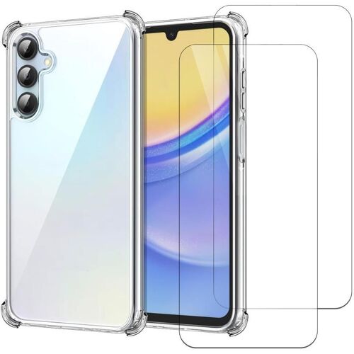 Hülle Galaxy A15 und 2 schutzfolien - TPU - Transparent
