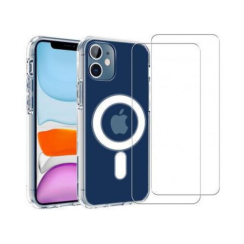 Hülle iPhone 12 mini und 2 schutzfolien - TPU - Transparent