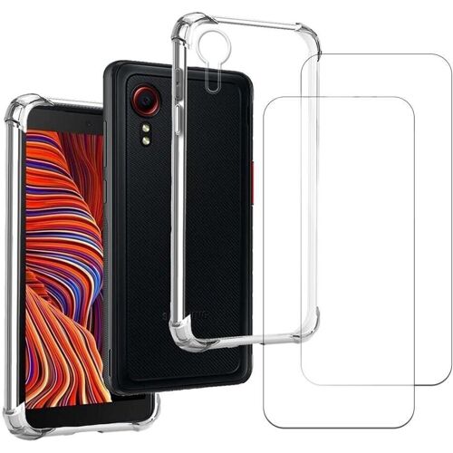 Hülle Galaxy Xcover 5 und 2 schutzfolien - TPU - Transparent