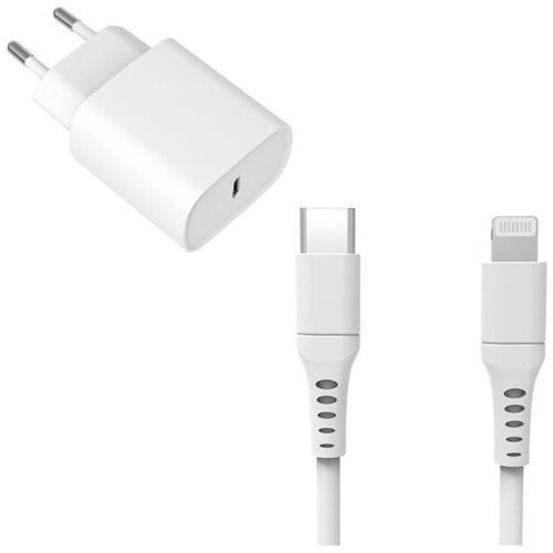 Kabel und Wandgesteck (USB-C + Lightning) 20W - WTK