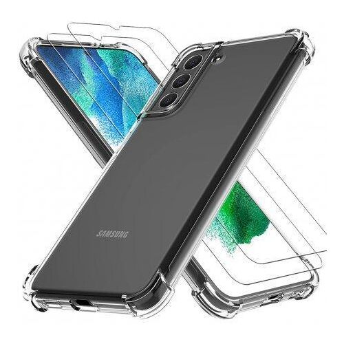 Hülle Galaxy S22 Plus 5G und 2 schutzfolien - Silikon - Transparent