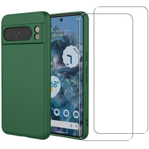 Hülle Google Pixel 8 Pro und 2 schutzfolien - Silikon - Grün